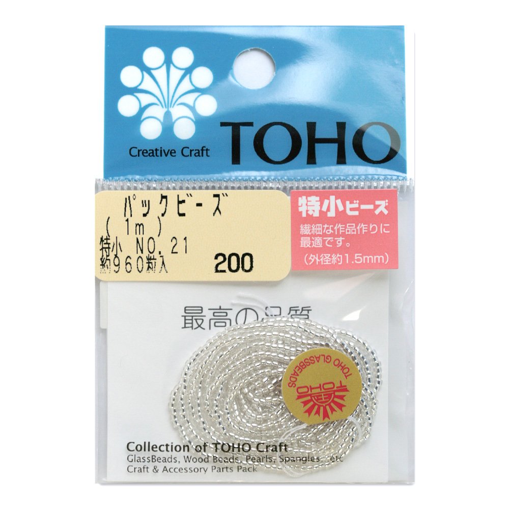 Amazon | TOHO 特小ビーズ 糸通しビーズ 外径約1.5mm 1m入り No.21