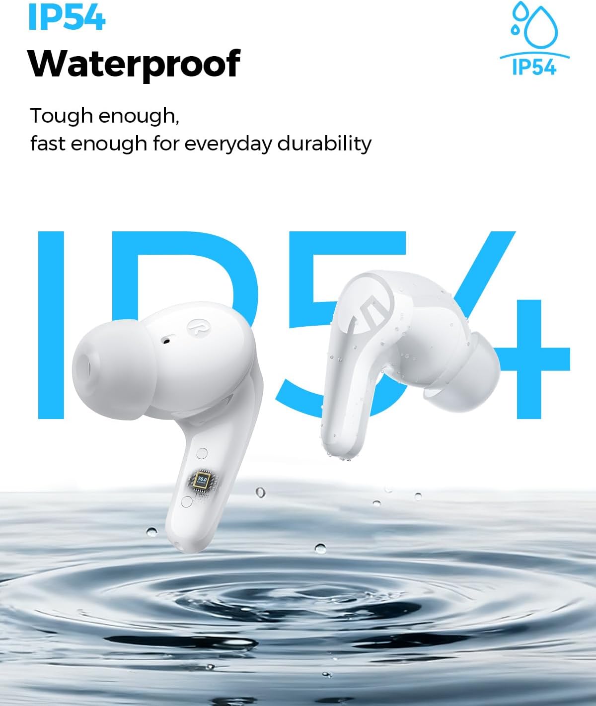 SoundPEATS C30 Hybrid ANC Wireless Earbuds with LDAC, 52H Playtime, 6-Mic Clear Call, IP54 Rating, Multi-Point Connect - Image 6