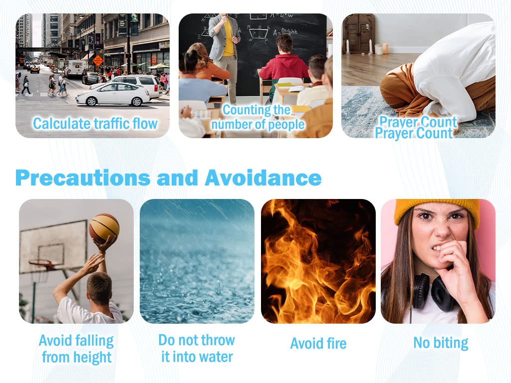 Contatori Digitali con Luce LED 8PCS, Mini Contatore delle Dita Elettronico LCD per Sport Golf Preghiera