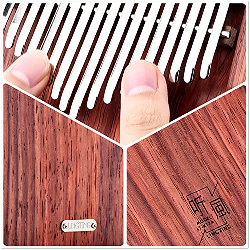 Image of LingTing Kalimba 17 keys Thumb Piano Mbira Finger Piano Gift for Adult Beginners Professional（LT-K17A,wind whisperer)
