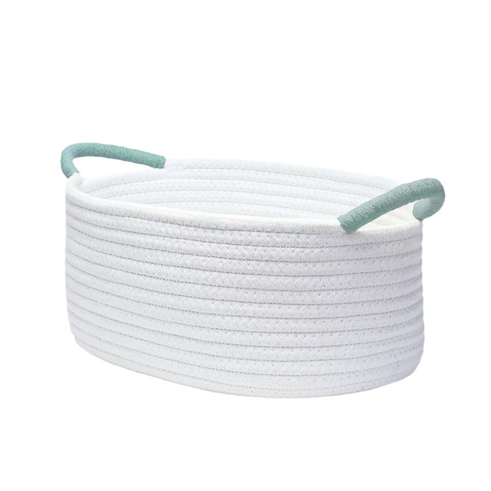 Mekalero E Cotton Rop Basket For Toy Clothes Baby Room Organiser Desktop Sundries Storag Solution With Portabl Handl Birthday Gift Basket