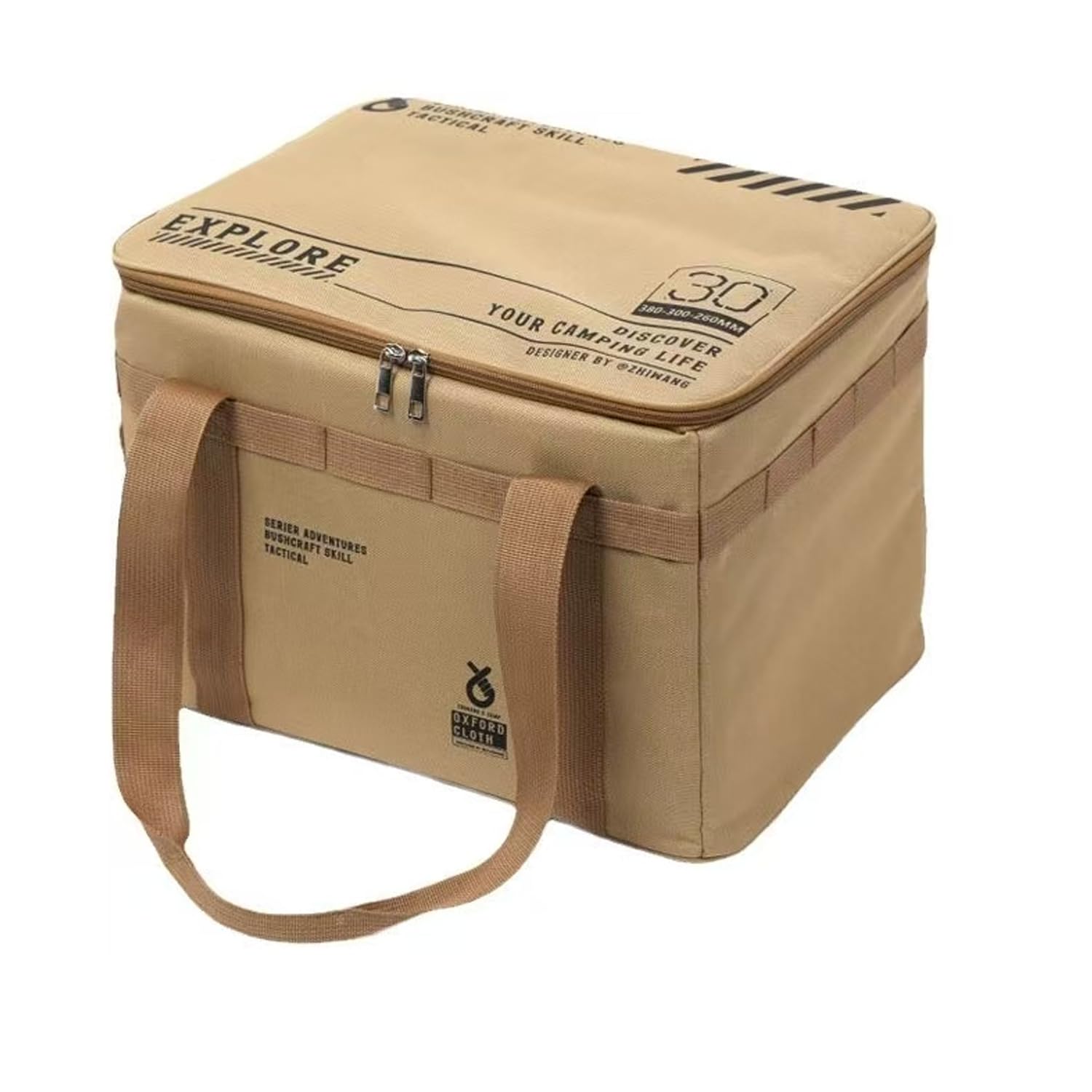 Insulated Picnic Cooler Bag, 20L/33L Capacity, Foldable Food Storage, Camping Beach BBQ Outdoor (ZONG)