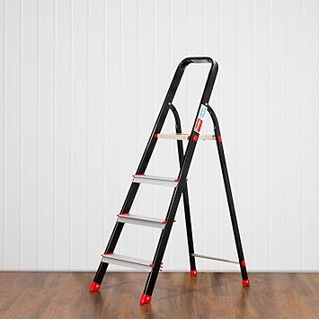Prestige PCBL Cleanhome Aluminium Ladder, 4 Steps -Multicolor