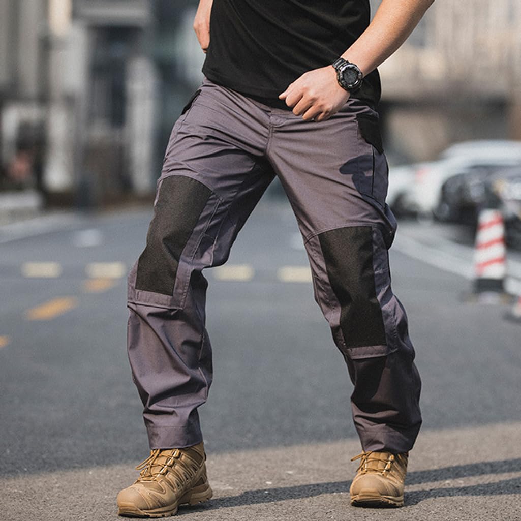 Pantaloni Tattici da Uomo, Pantaloni Dritti Multitasche, Pantaloni Cargo da Escursionismo E Caccia