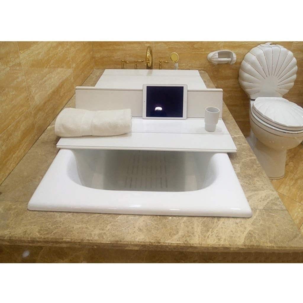 Tablero para el polvo y cubierta de bañera plegable que mantiene el agua caliente más tiempo
