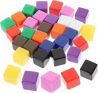 COHEALI 30 Pçs Dados Em Branco Brinquedos De Mesa Acessórios De Quebra-Cabeça Tabuleiro De Xadrez Brinquedos De Dados Para Crianças Dados De Canto Quadrado Dados De Role-Playing Blocos De
