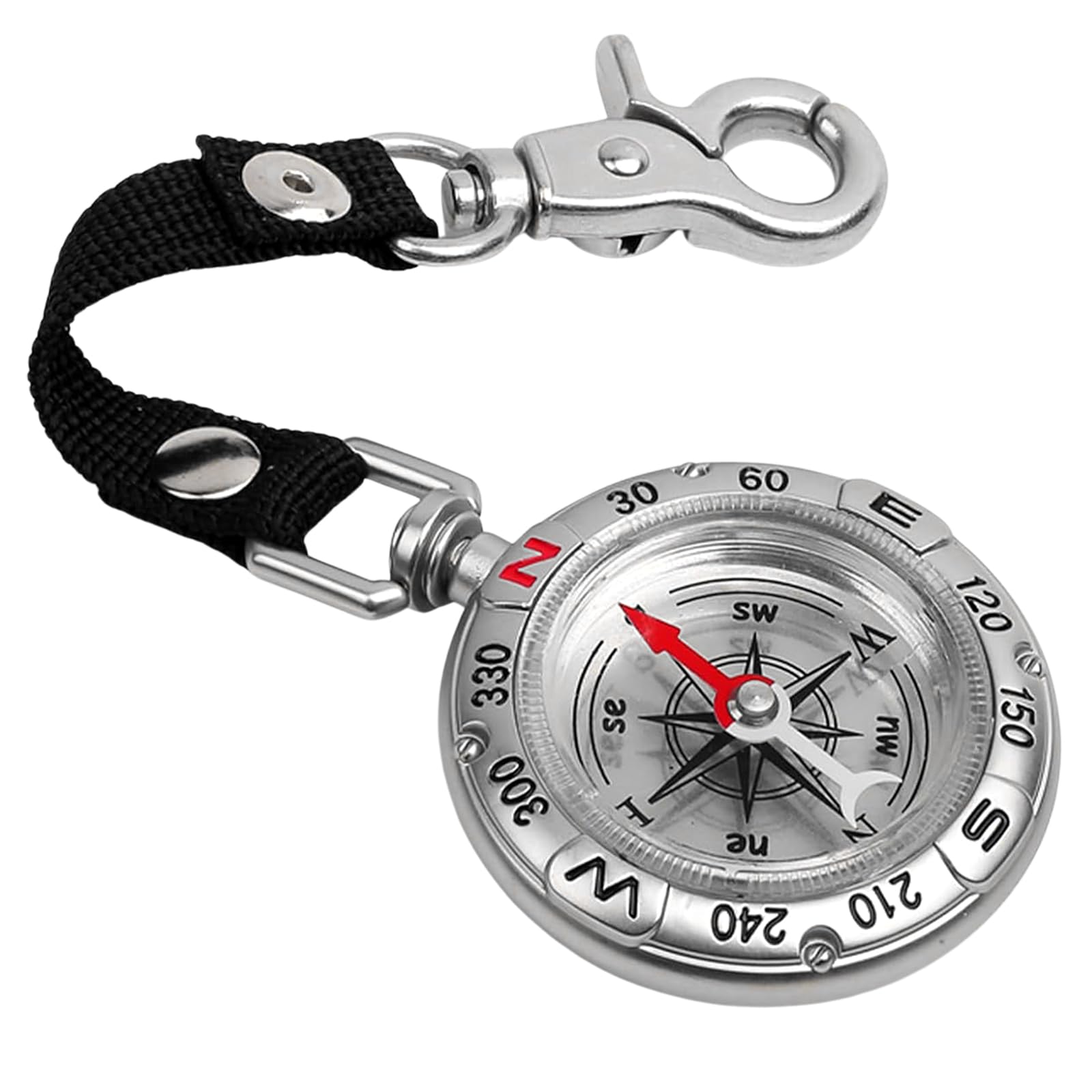 Boussole portable vintage avec mousqueton pour alpinisme randonnée