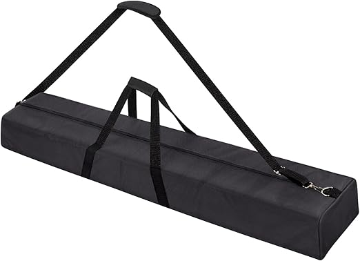 48" Long Tripod Carrying Bag for Speaker and Light Stands, Mic/Microphone Poles - with Adjustable Shoulder Strap, Heavy Duty Handle and Double Zipper