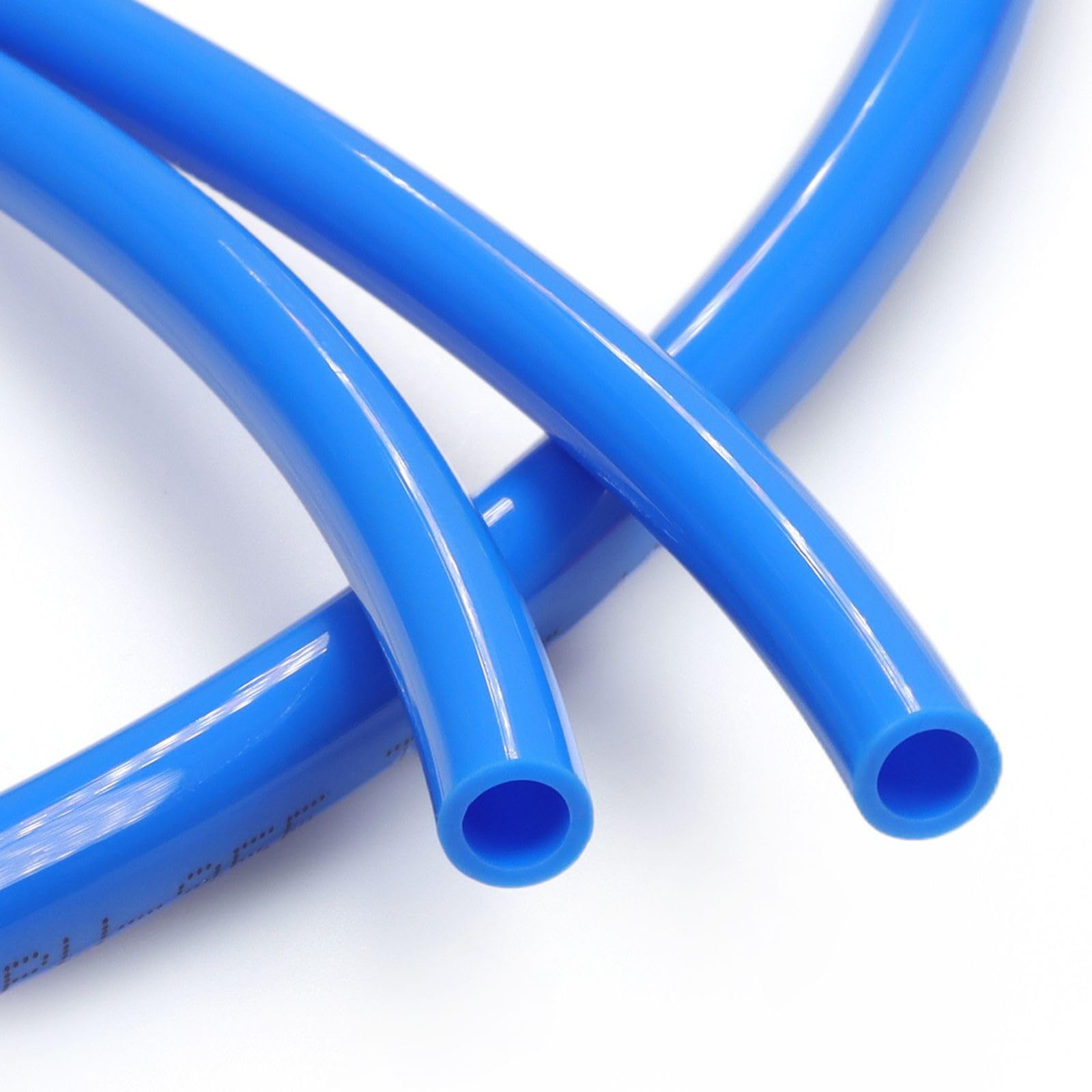 Pneumatic Tubing Pipe, 10ft PU Air Hose Pipe Tube 16mm OD x 12mm ID PU Polyurethane Line Hose Tube for Air Compressor, Fluid Transfer, Air Brake (Blue, 3M)