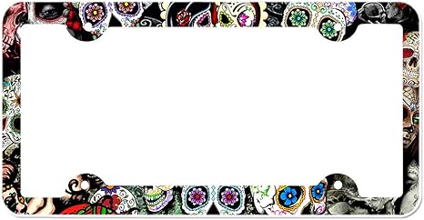 Sugar Skull License Plate Frame