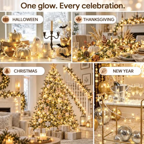 100+16.4FT Warm White Christmas Fairy Lights - image 7