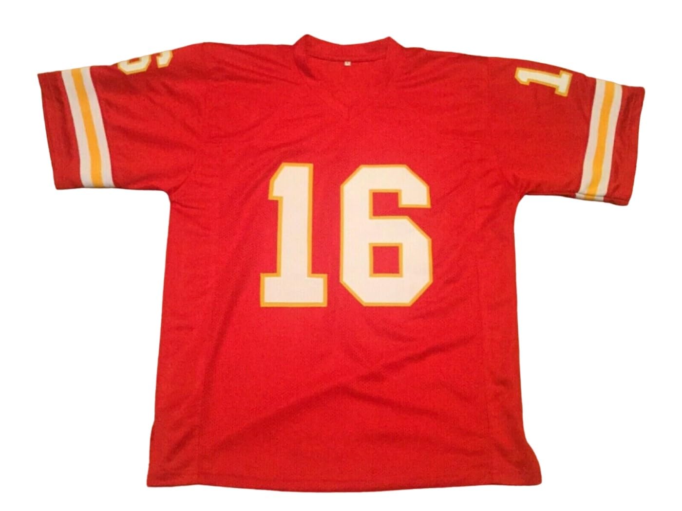 Len Dawson Custom Jersey Stitched Red Football New No Brand/Logos (US, Alpha, Medium, Regular, Regular, Red)