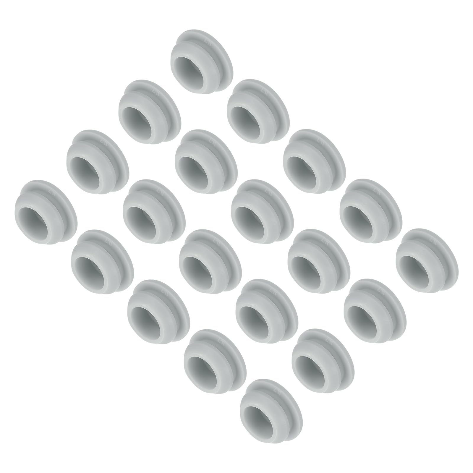 MECCANIXITY 30pcs Silicone Snap in Locking Hole Plugs,11.5mm/0.5 Inch Mounting Diameter Narrow Groove Width 2mm Panel Seal Cover Round for Kitchen Bulkheads Waterproof Sealing Plugs Grey