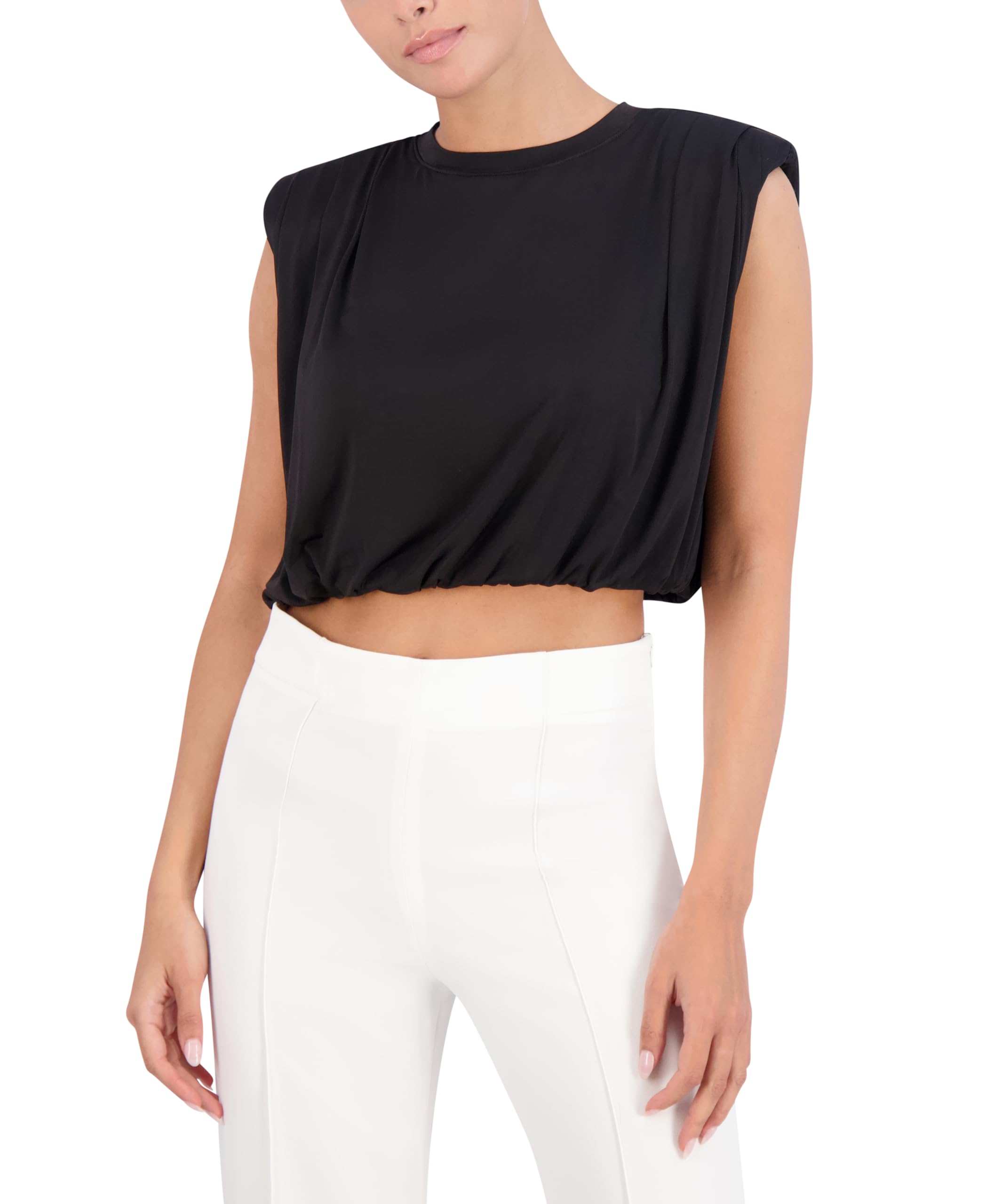 Women's Sleeveless Crew Neck Pullover Knit Top-image-44
