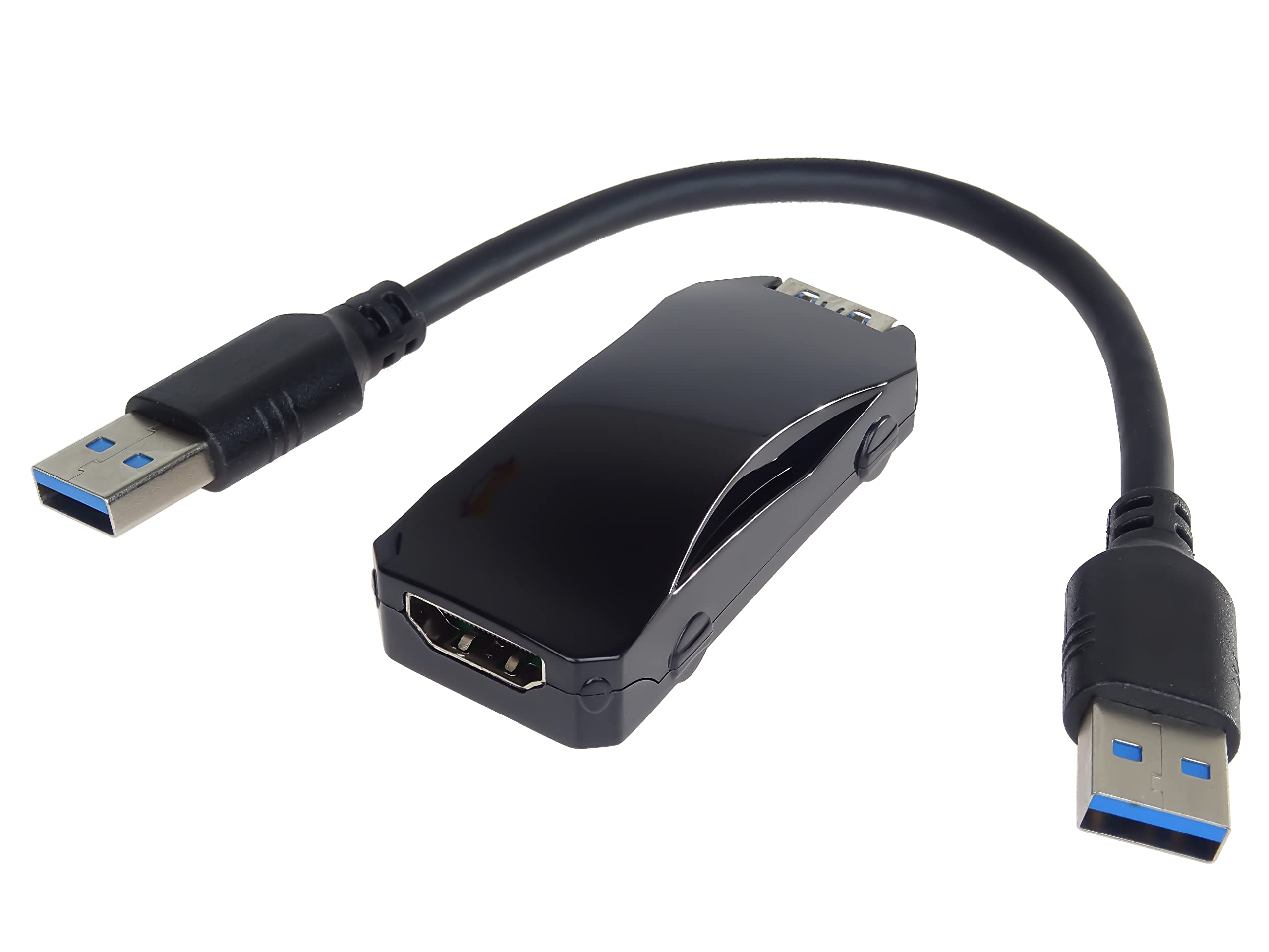 PremiumCord USB 3.0 Adapter to HDMI with Audio, Full HD 1080p, Plug & Play, Colour Black, Cable Length 20 cm