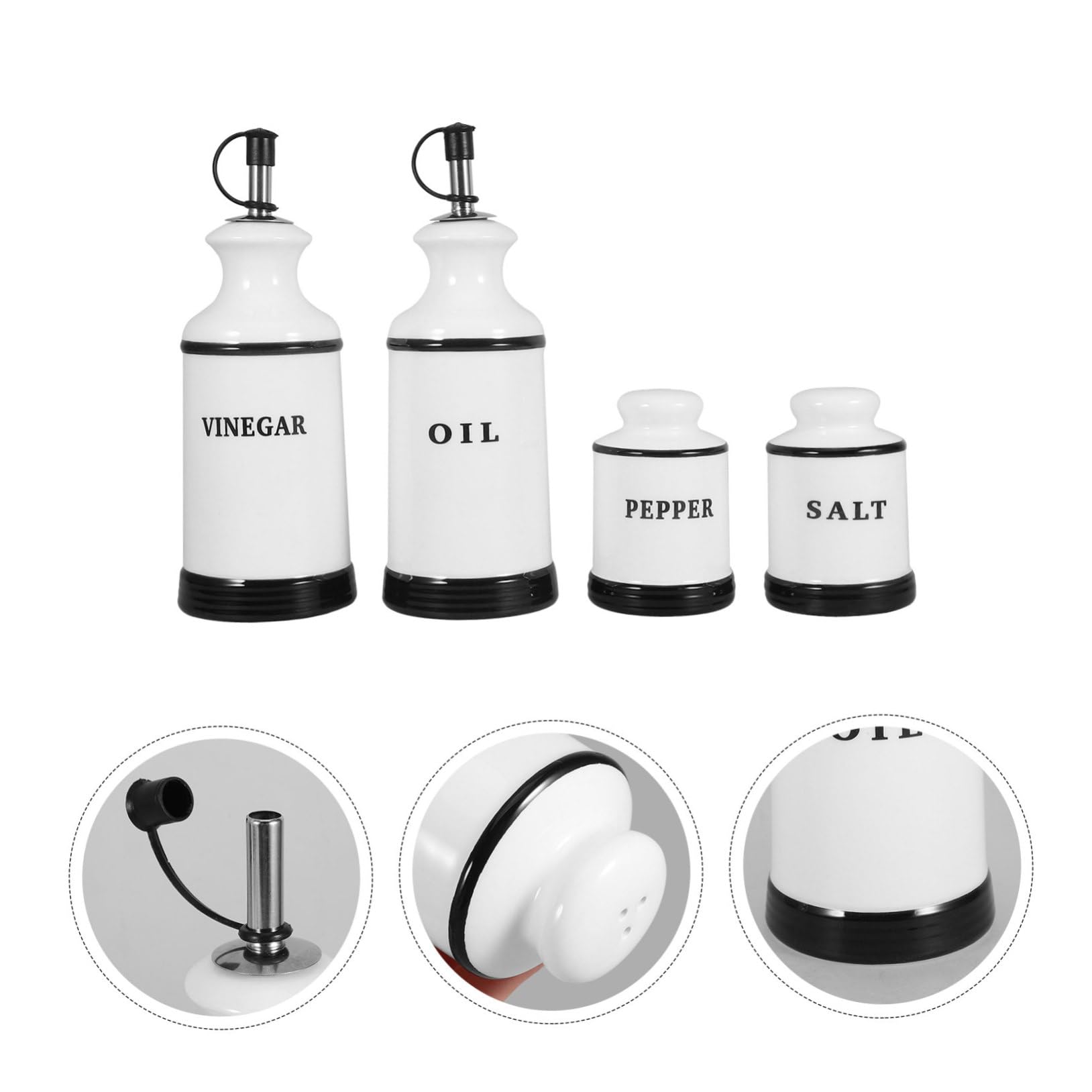 Cabilock 4pezzi Contenitore in per Condimenti per Aceto Olio e Dispensatore Creativo per Spezie per e Ristorante