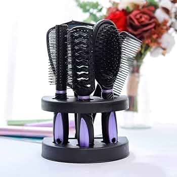 ✾未使用✾ヘアコーム＆ヘアブラシ　2本セット　パープル　よく乾く Amazon.co.jp: Zoestar ヘアブラシとコームセット 男女兼用 (A