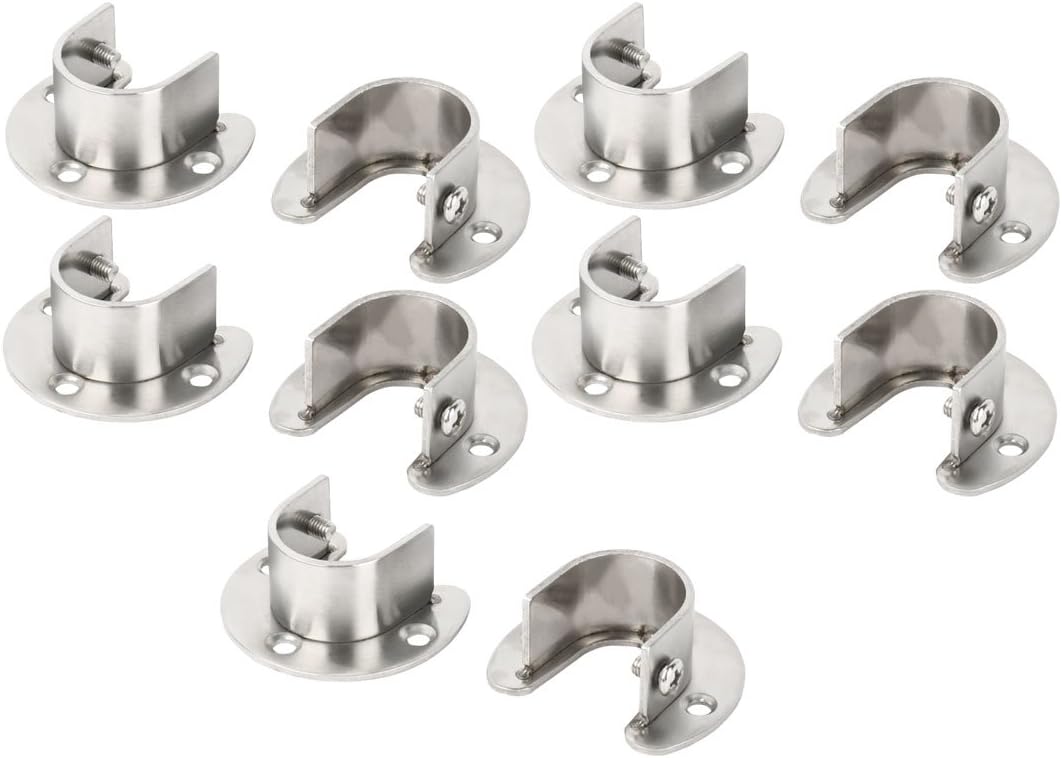 Zinc Alloy Garderobe Closet Rod Flange Bracket Holder Support Hanger 25mm Dia 10 Pcs (id: af5 bc8 683 656 6f8