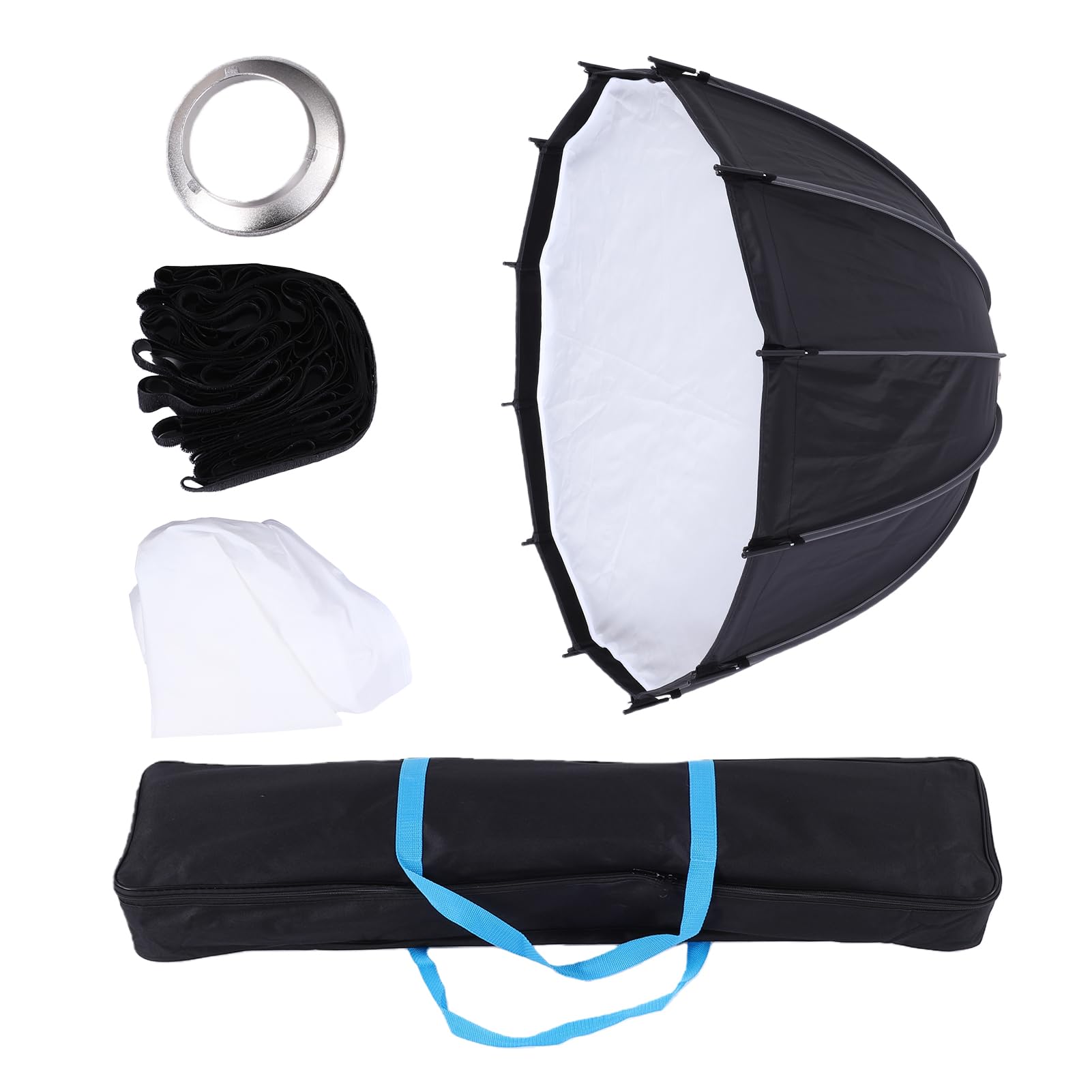 Diyeeni Softbox na parasolkę o Długości 90 Cm, Składany Jednym Dotknięciem, z Podwójnymi Warstwami Dyfuzyjnymi i siatką o Strukturze Plastra Miodu Pod Kątem 45 Stopni, do Oświetlenia