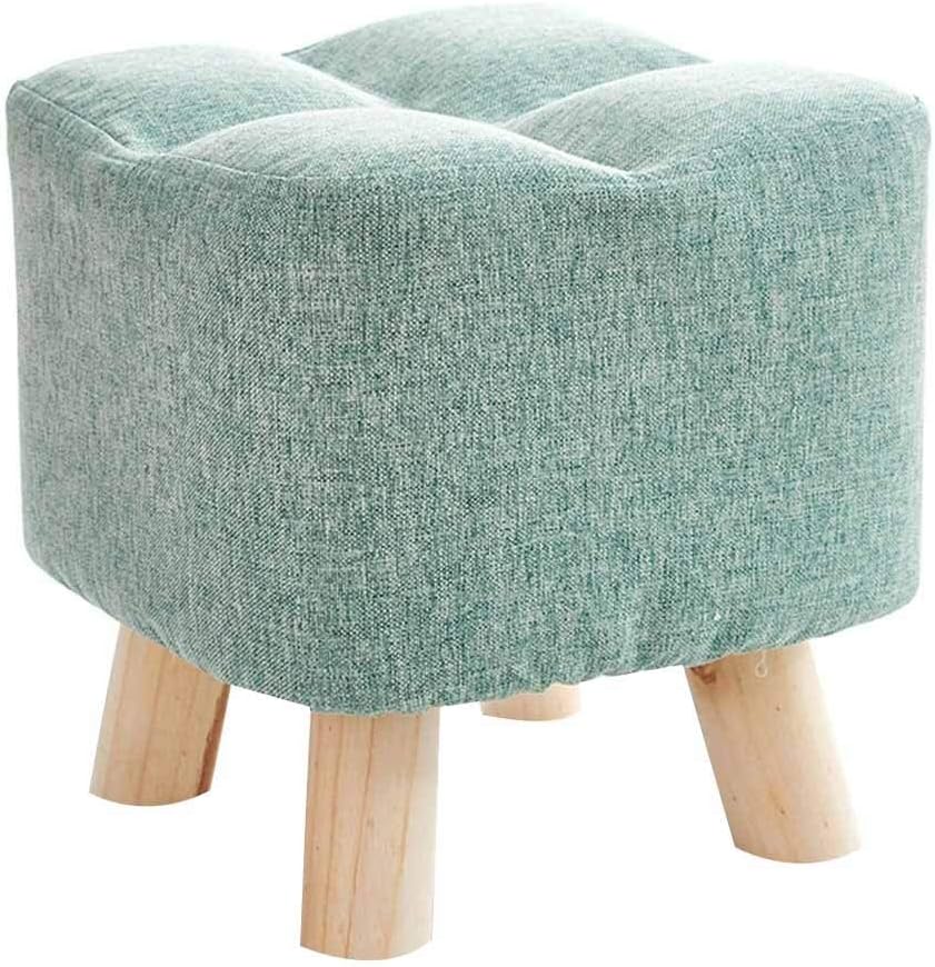 Footstool Sofa Stool Shoe Stool Small Step Stool Padded Footrest Solid