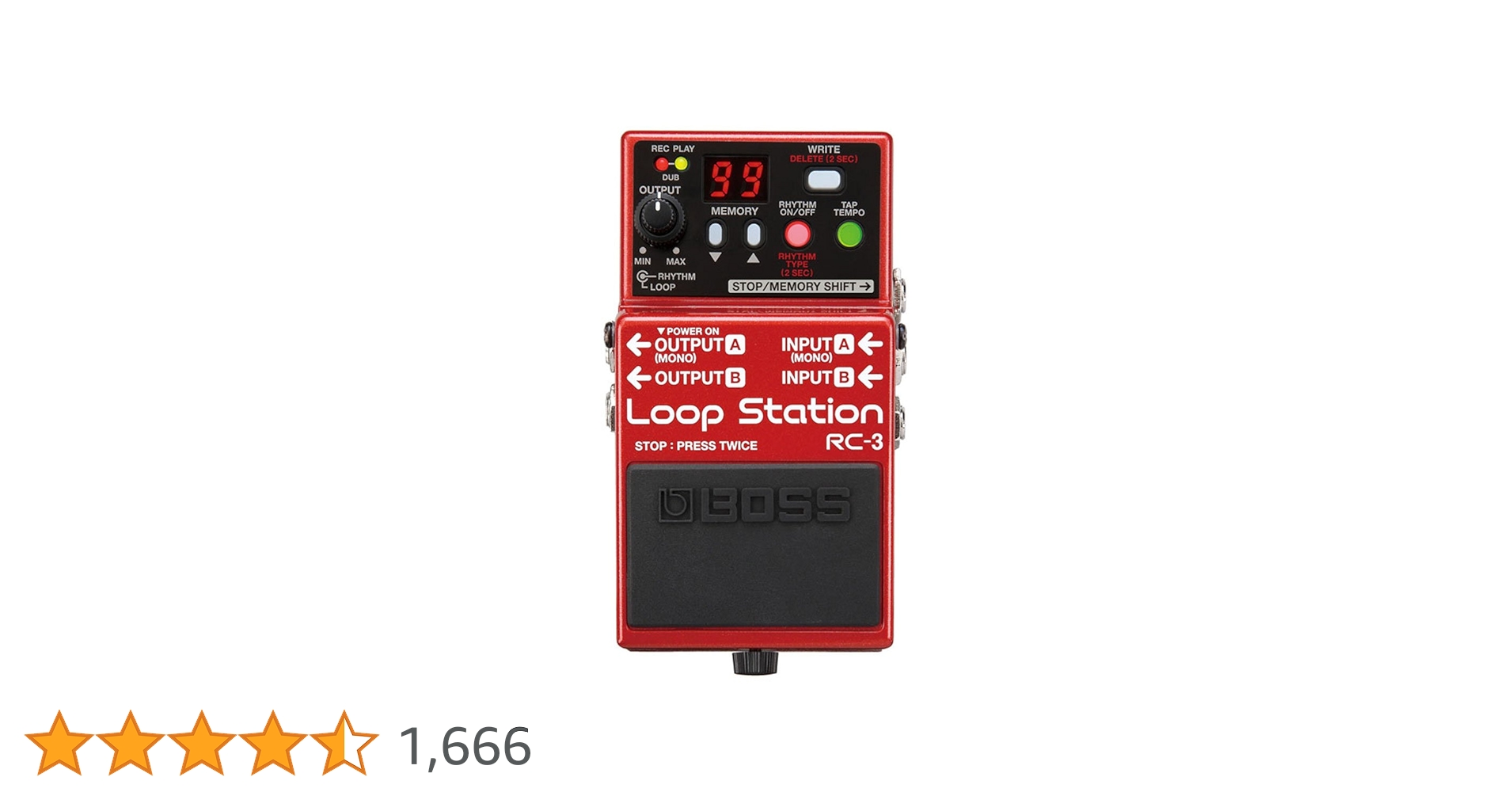 ベース BOSS RC-3 Loop Station Boss RC-3 Loop Station Pedal : Amazon.ca: Musical