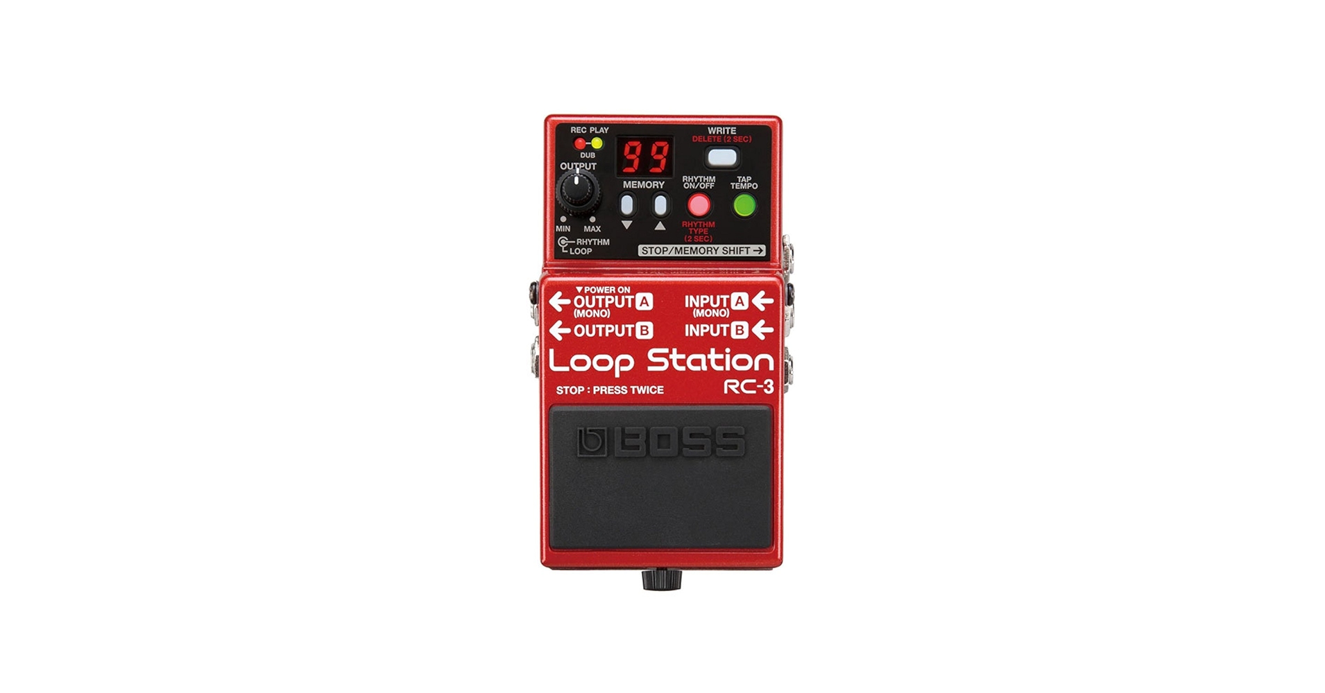 Amazon.com: BOSS RC-3 Loop Station Pedal, red : Musical