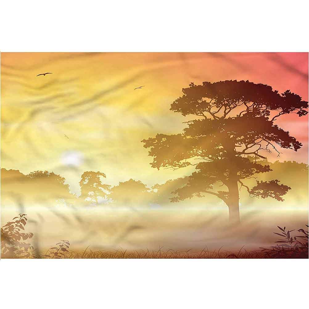 Tubertini Aquarium Background Sticker Tree,Dreamy Tranquil Scenery Rocks PVC Adhesive Decor Paper Sticker L72 X H24 Inch' (3,90 mt)