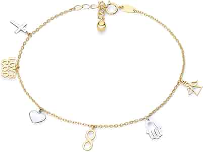 Amazon.com: 14k REAL Yellow Gold Dangling Light Chain