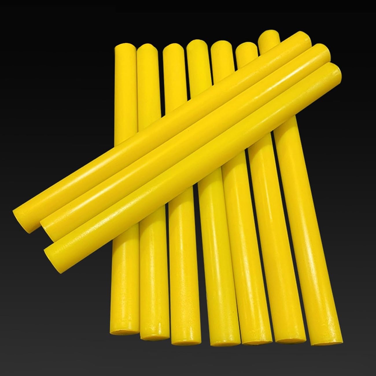 Tige ronde en polyuréthane, Barre d'amortissement jaune de tige en PU, diamètre 20-80mm, dureté 90A, for machines construction(20mm)