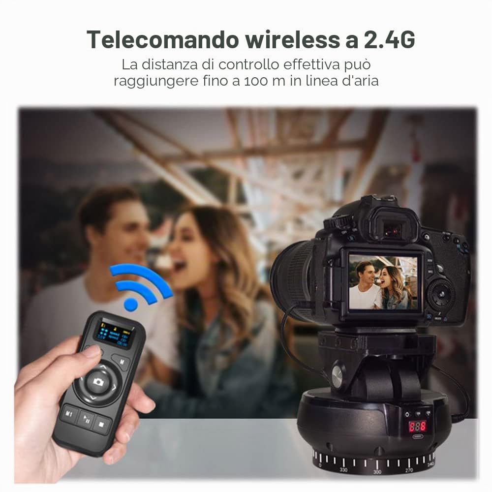 Andoer Testa per Treppiede con Testa a Sfera Panoramica Ruotabile di 360° Testa Fluida per Treppiede per Videocamera Fotocamera DSLR Compatta tabilizzatore Fotocamera Fotografia Professionale
