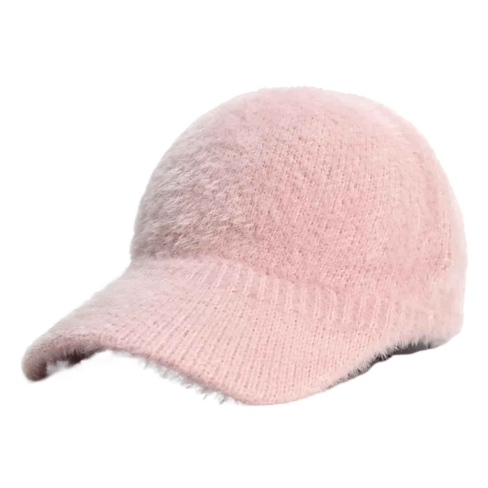 Berretto da baseball soffice uomo lavorato a maglia caldo inverno tinta unita casual elegante cappello peloso
