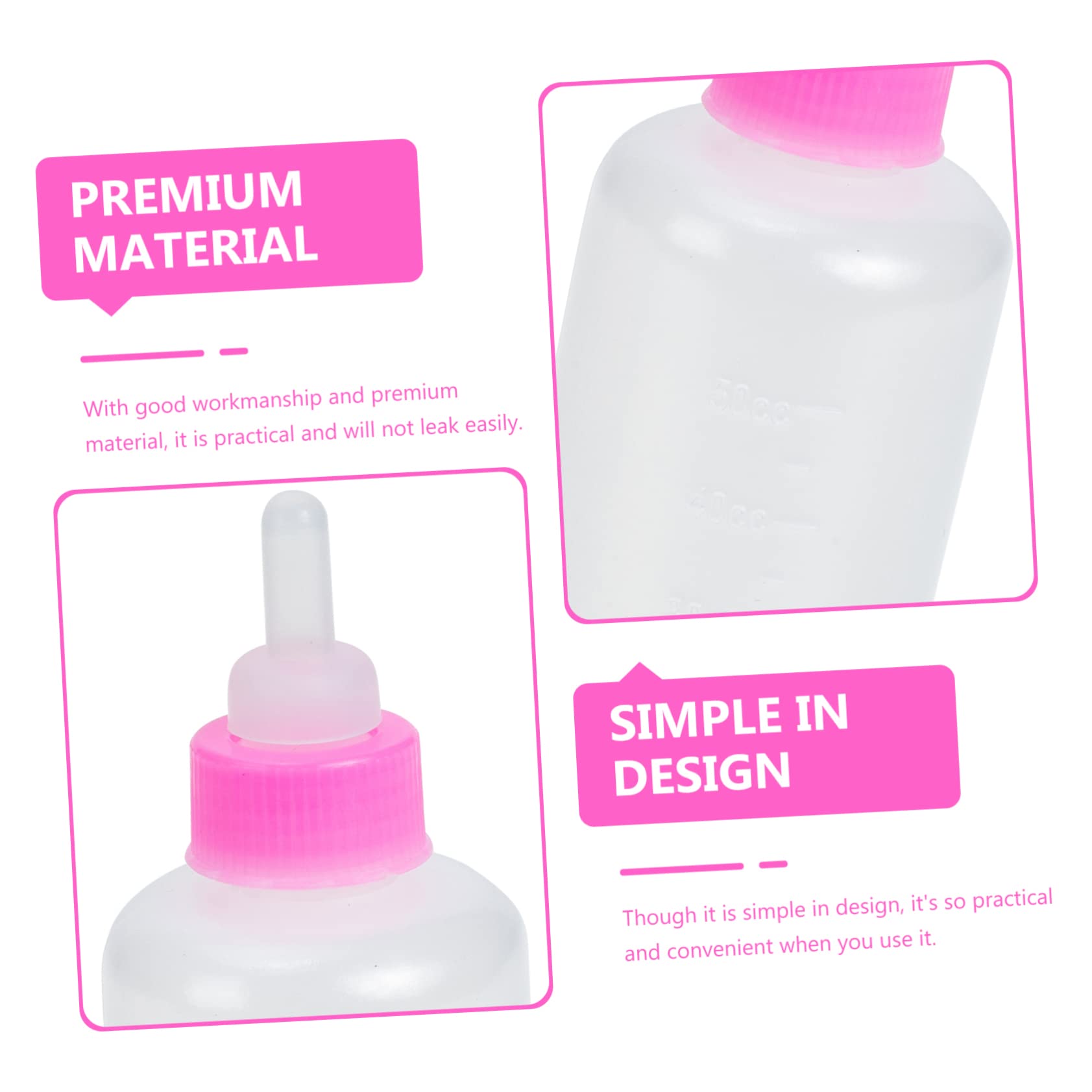 GRIRIW 3pcs Pet Dog Feeding Bottles Cat Milk Bottle Pet Nursing Supplies for Kittens