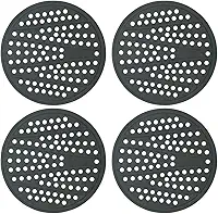 Protetor de Silicone Atóxico para Fogão de Indução Naxos - Conjunto com 04 unidades – Resistente até 240 °C, Antiderrapante. Produção Nacional, almofada protetora contra riscos. Cor: Preto