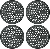 Protetor de Silicone Atóxico para Fogão de Indução Naxos - Conjunto com 04 unidades – Resistente até 240 °C, Antiderrapante. Produção Nacional, almofada protetora contra riscos. Cor: Preto
