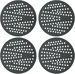 Kit 4 Tapete de Silicone Preto Fogão de Indução, Protetor contra Arranhões, Não derrete, Suporte para Panelas