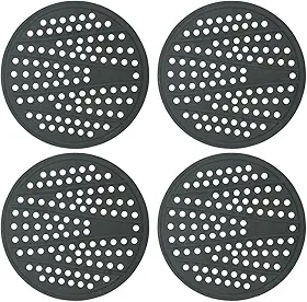 Protetor de Silicone Atóxico para Fogão de Indução Naxos - Conjunto com 04 unidades – Resistente até 240 °C, Antiderrapante. Produção Nacional, almofada protetora contra riscos. Cor: Preto