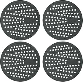 Protetor de Silicone Atóxico para Fogão de Indução Naxos - Conjunto com 04 unidades – Resistente até 240 °C, Antiderrapante. Produção Nacional, almofada protetora contra riscos. Cor: Preto