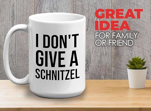 Miniatura 2 de Bubble Hugs Taza de café alemana de 15 onzas, color blanco, "I Don't Give A Schnitzel", salchicha de cerveza Octoberfest, chucrut, Barvarian,