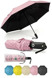 BAODINI Compact Travel Umbrella Small Windproof Auto Open Close for UV Sun Protection UPF 50+ and Rain Fits Backpack Purse & Suitcase - Amazon product rated Grade A