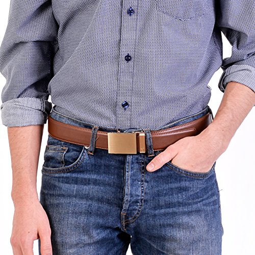 Image of Mission Belt Men's Leather Ratchet Belt, 40mm Metal Collection