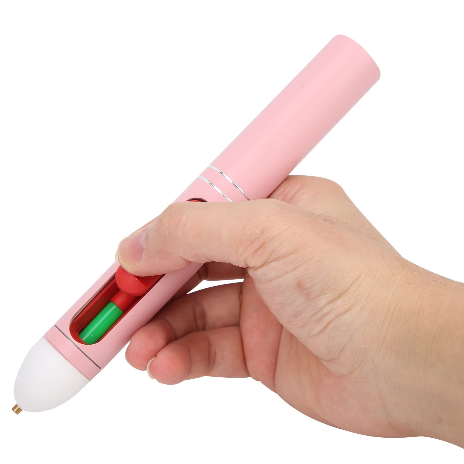Mini pistola per colla a caldo senza fili rosa 5 V, ricarica USB, set di attrezzature portatili per incollaggio con tempo di standby di 120 minuti e stick di colla inclusi per