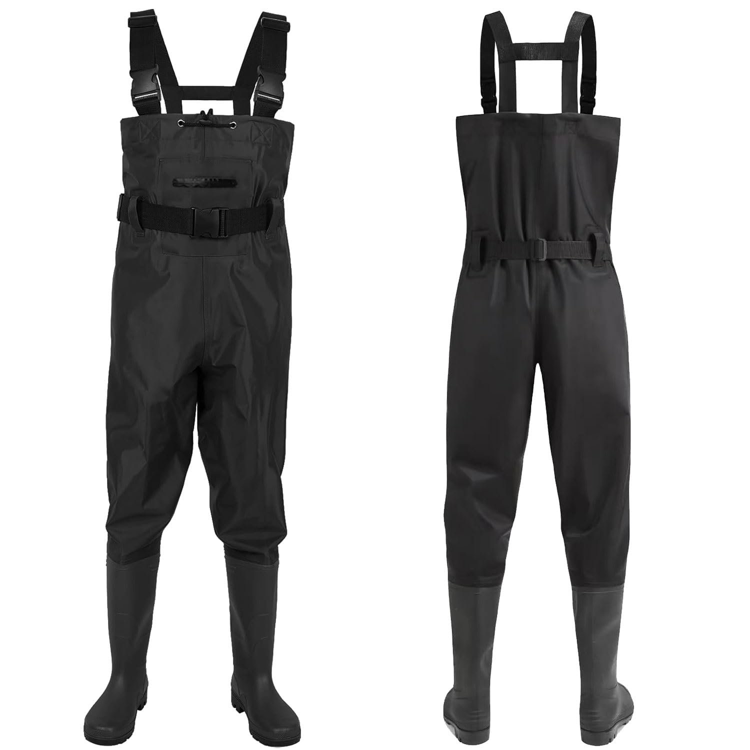 Wathose Herren Damen,Wathose Anglerhose mit Stiefel,Angelhose für Erwachsene mit Stiefel,Atmungsaktive Wasserdicht Watthosen für Sport Angelliebhaber, Angeln, Wassersport, Outdoor Aktivitäten