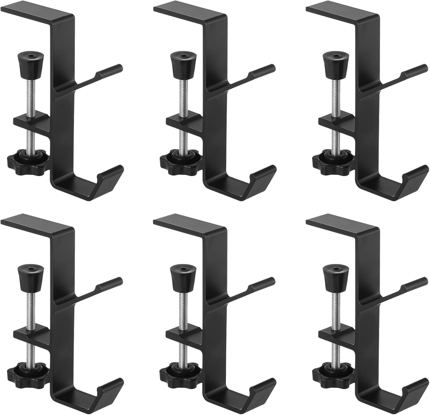 6-Piece Fireplace Garland Hooks, Dual-Function Stocking Holders, Adjustable Brick Hangers with Anti-Slip Pads, No Drill Christmas Decor Hangers