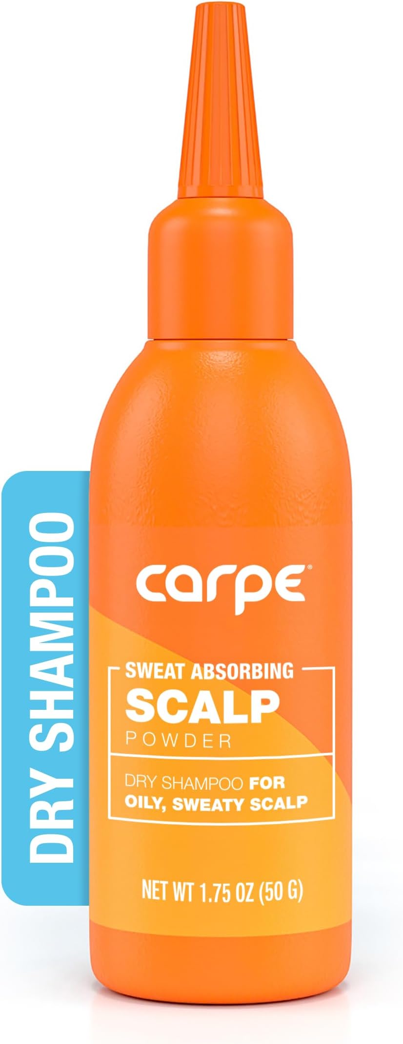 Carpe NEW, LARGER Sweat Absorbing Scalp Powder - Non Aerosol Dry Shampoo for Women & Men - Residue Free Oily Hair Treatment - Use Between Washes