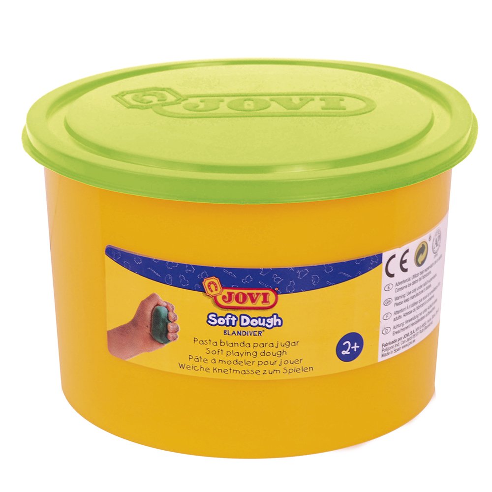 Jovi Soft Dough Blandiver, Bote de 460 g, Color Verde flúor (46003F)