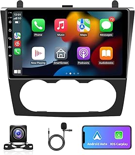 4+32G Android 13 Car Radio for Nissan Altima 2008-2012 with Carplay/Android Auto 9'' Touch Screen Car Stereo Manual A/C Stereo GPS Navigation WiFi FM/RDS 1080P Backup Camera SWC