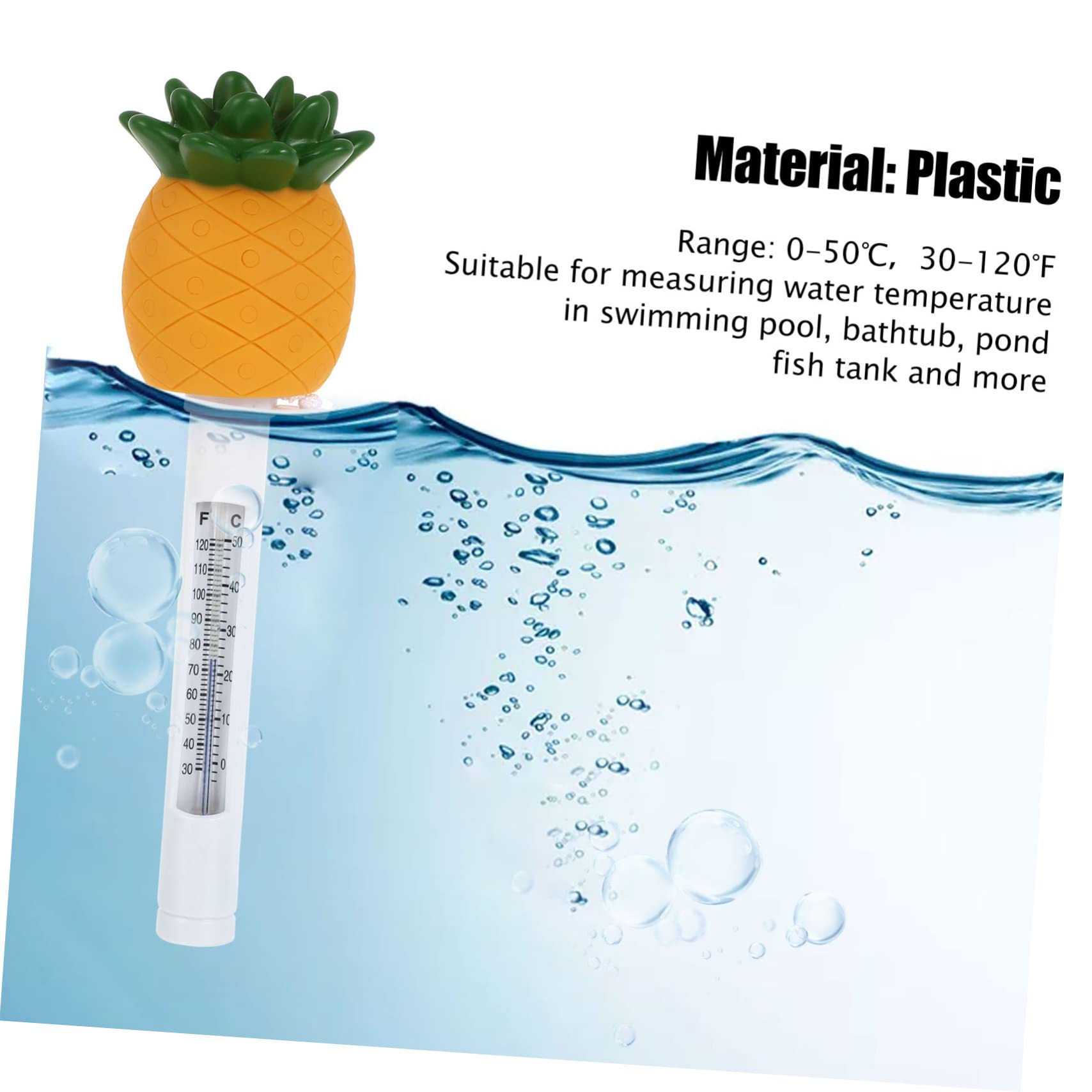 2 Pièces Thermomètre Flottant de Ananas Mesure Précise de Température pour Étang Aquarium Thermomètre Étanche