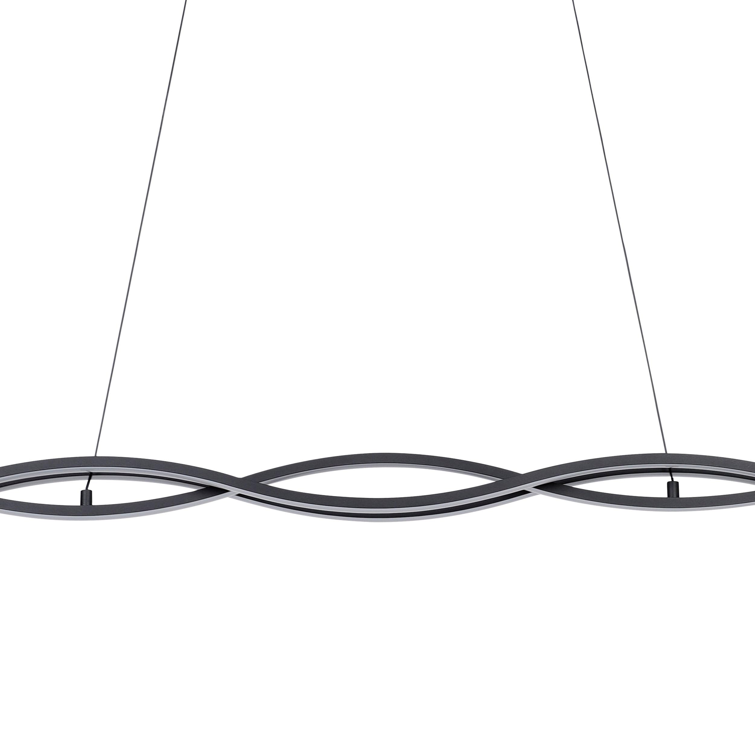 EGLO LED Pendelleuchte Lasana 3, 3-flammige Hängeleuchte aus Stahl und Kunststoff, Pendellampe in Schwarz und Weiß, Wohnzimmerlampe hängend, warmweiß