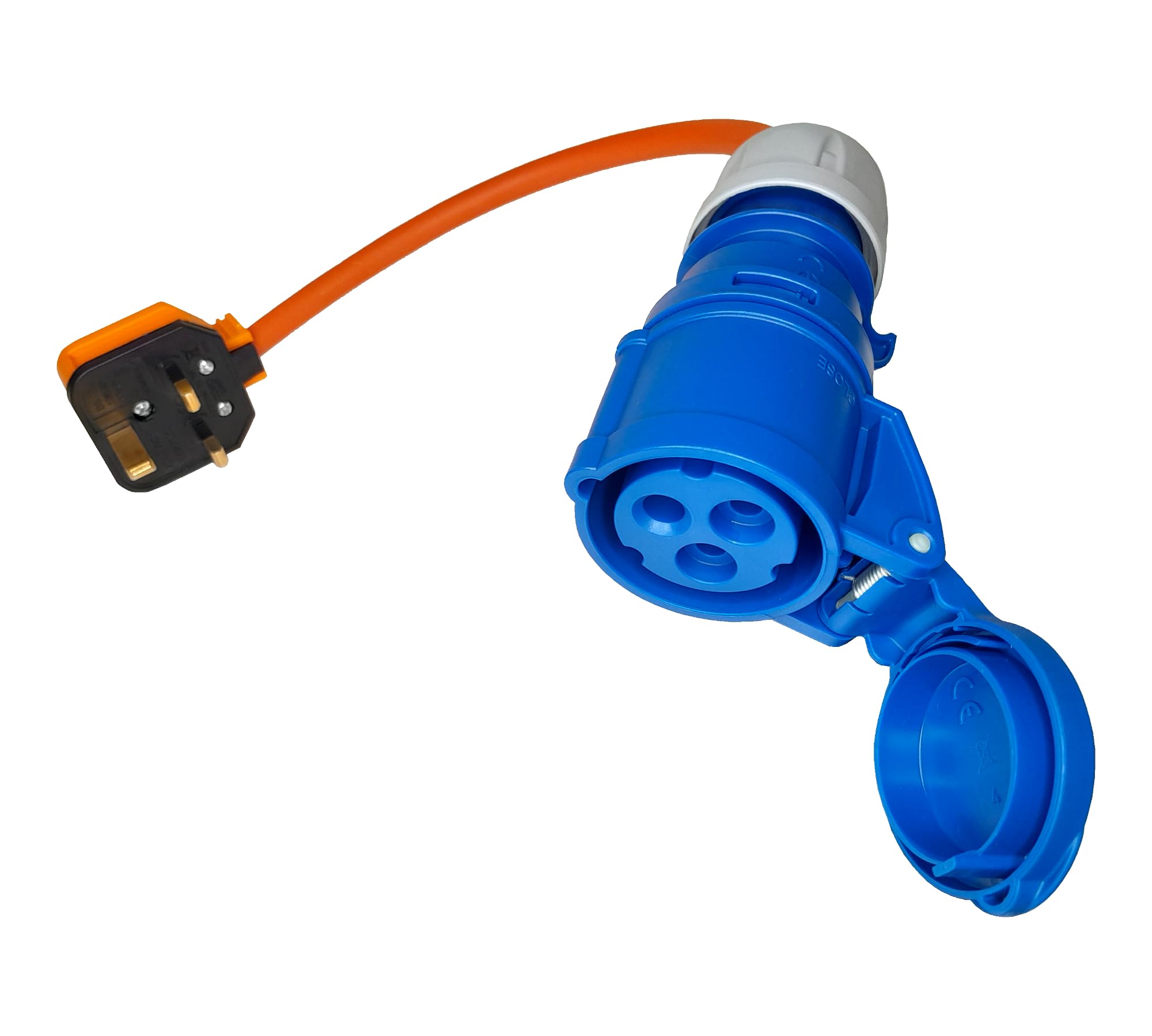 Fly Lead 16amp To 13amp Adapter - 110v To 240v Converter 16 Amp Plug To - View #2