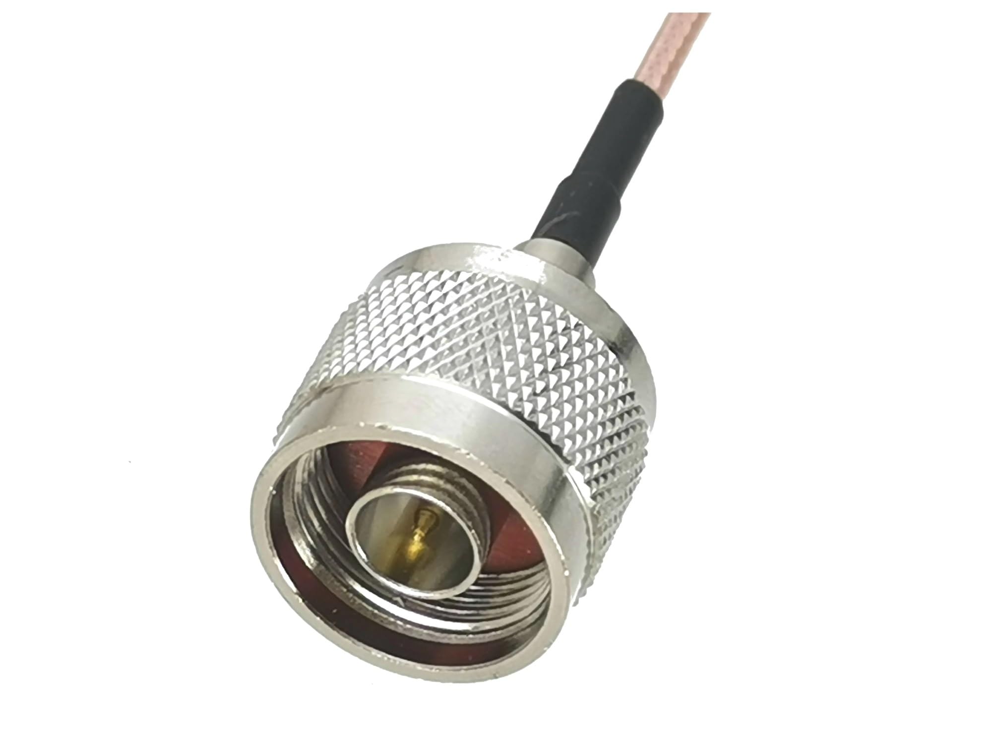 GUYTRM Kabel RG316, wtyk męski N do wtyku męskiego, złącze RF, prosty pigtail, 4 cale ~ 10 m lingli(6FT (2M))
